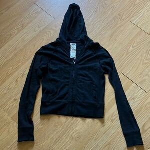 Ezekiel Black Fitted Zippered Sweatshirt Hoodie